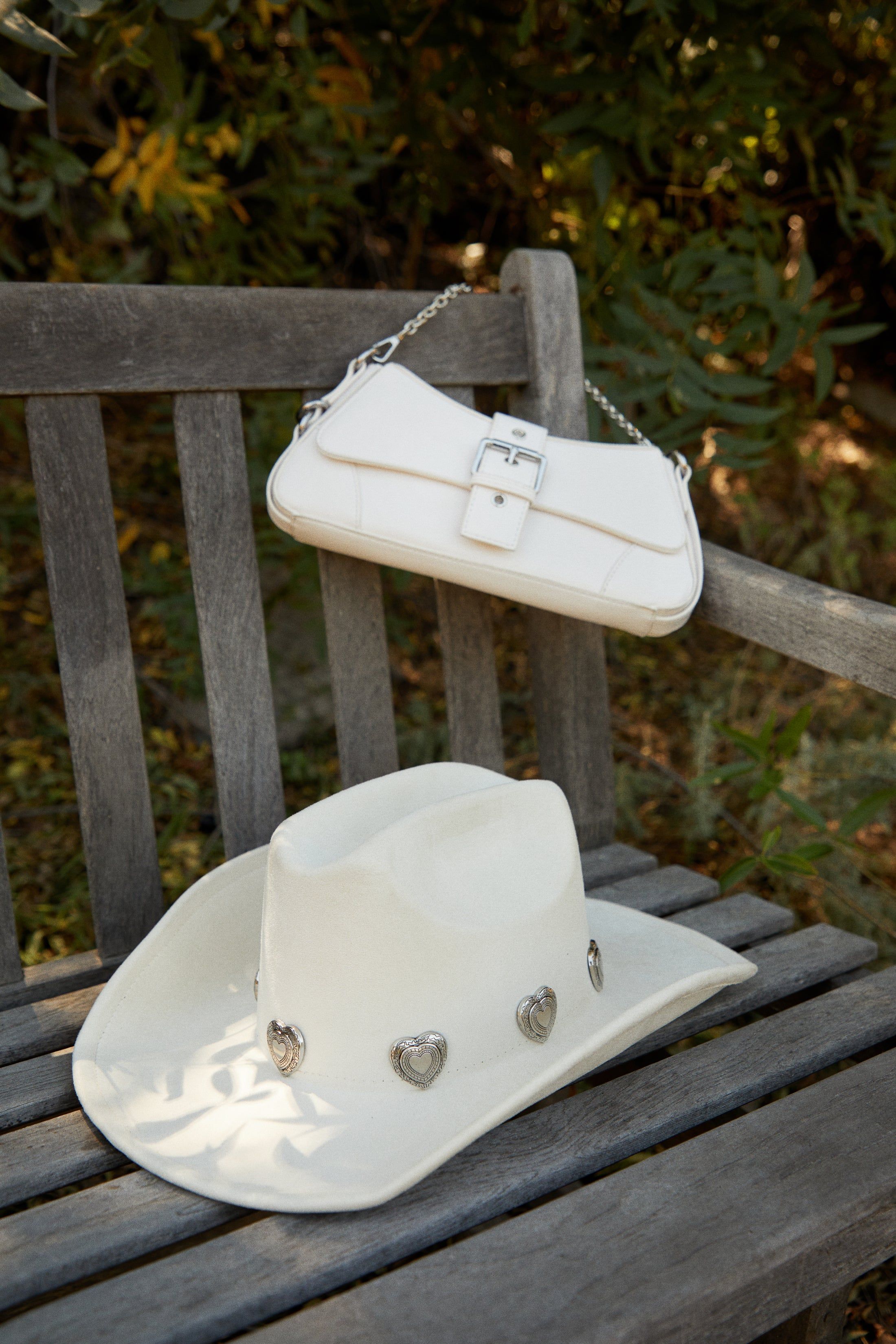 Heartbreaker Heart Pendants Hat - Cream sold by Miss Lola product image thumbnail 3