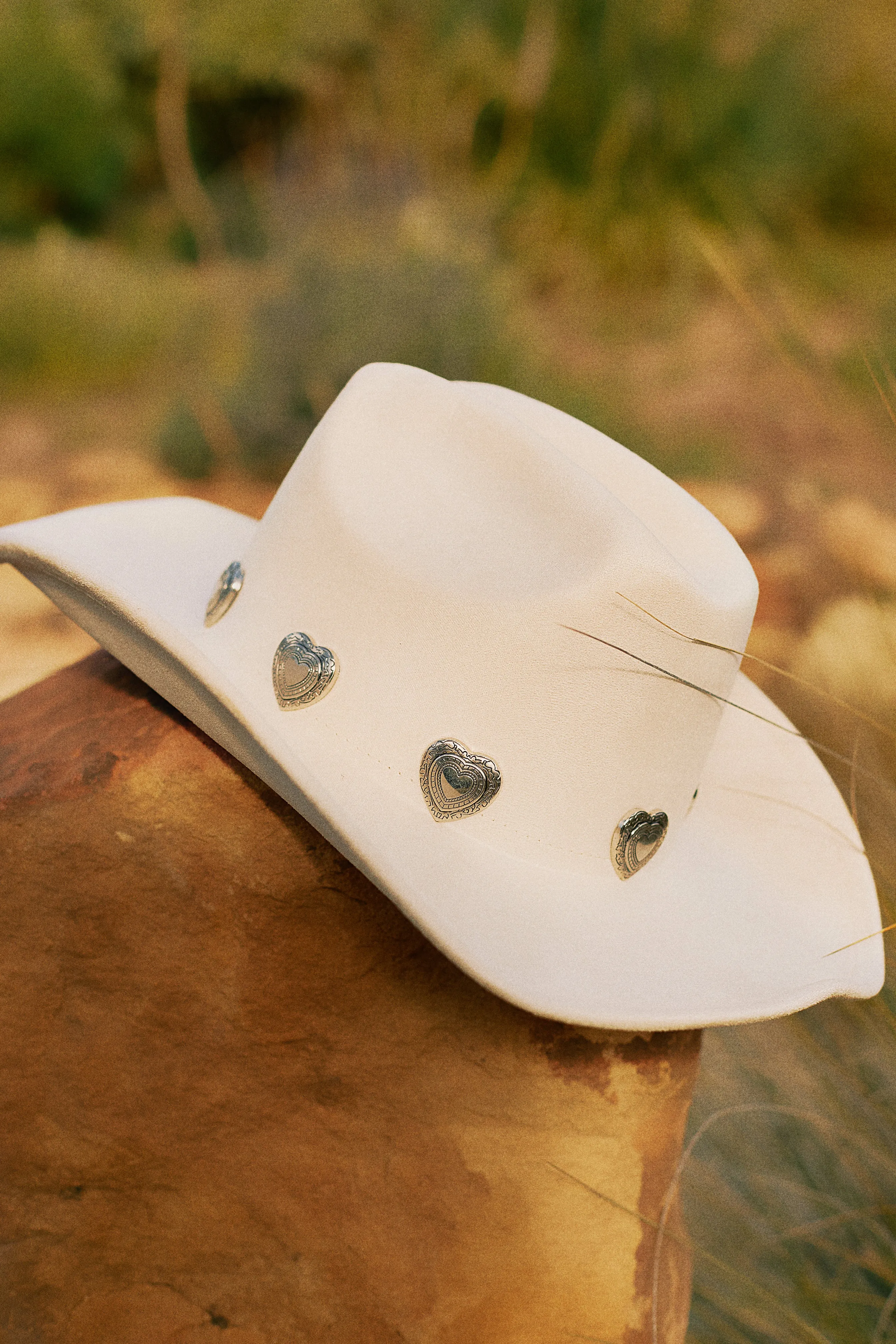 Heartbreaker Heart Pendants Cowgirl Hat - Cream sold by Miss Lola product image thumbnail 4