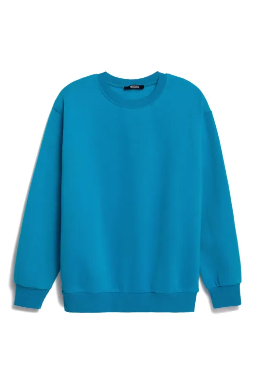 Cozy Feels Adult Crewneck Sweater - Blue sold by Miss Lola
