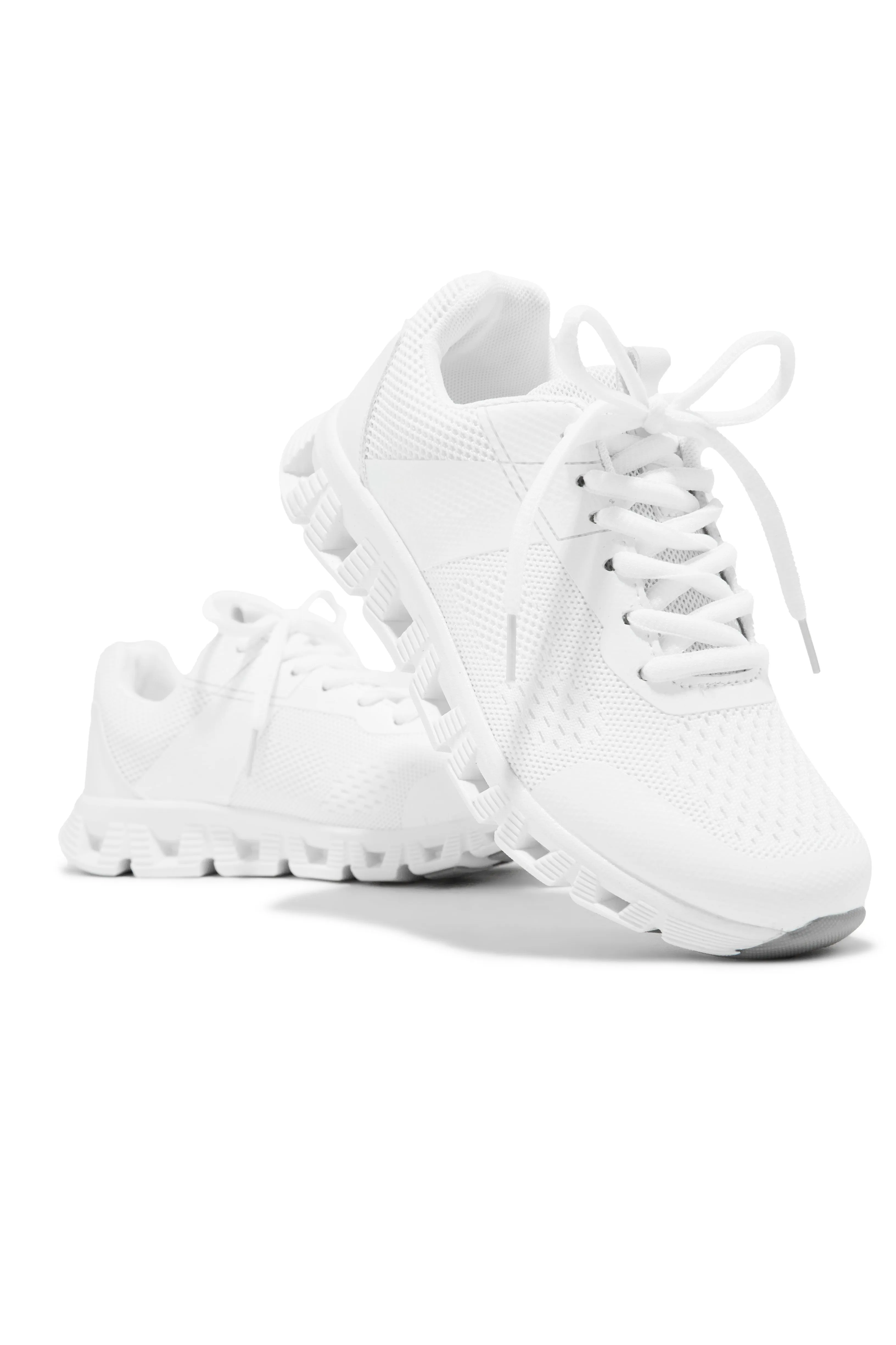 Jet Setter Lace Up Sneakers - White sold by Miss Lola product image thumbnail 4