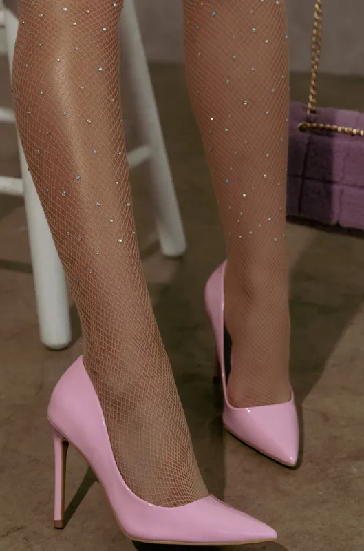 Flirty Ways Pointed Toe Patent Pumps - Light Pink sold by Miss Lola
