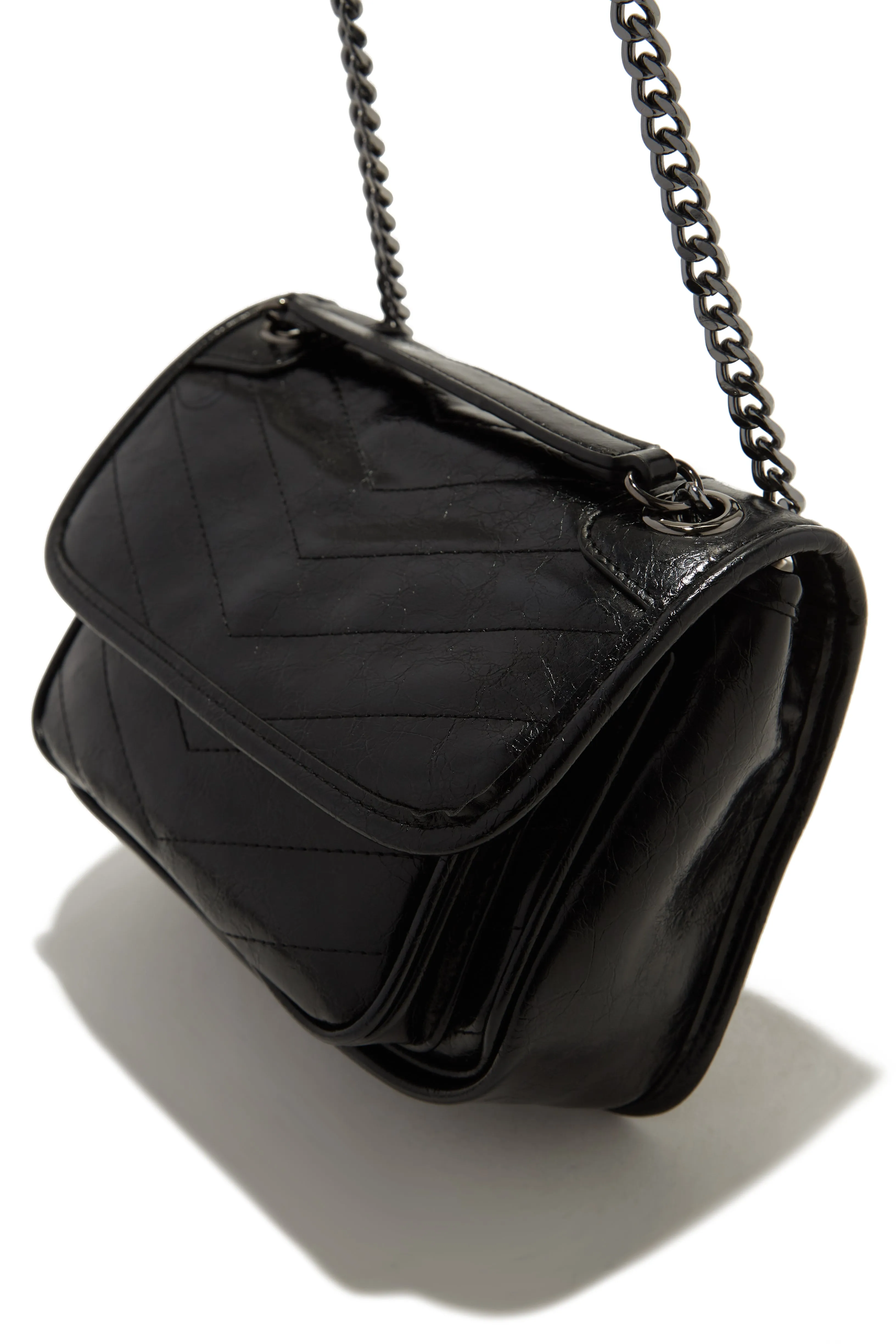 Alicia Quilted Crossbody Bag - Black sold by Miss Lola product image thumbnail 5