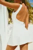 Kenzie Open Back Mini Dress - White sold by Miss Lola