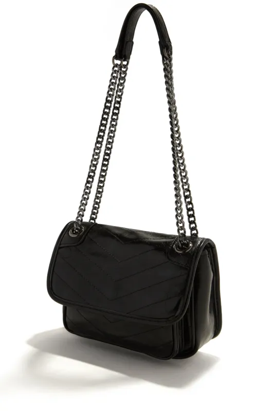 Alicia Quilted Crossbody Bag - Black sold by Miss Lola