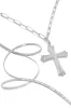 All My Faith Two Piece Layered Cross Pendant Necklace Set - Silver sold by Miss Lola