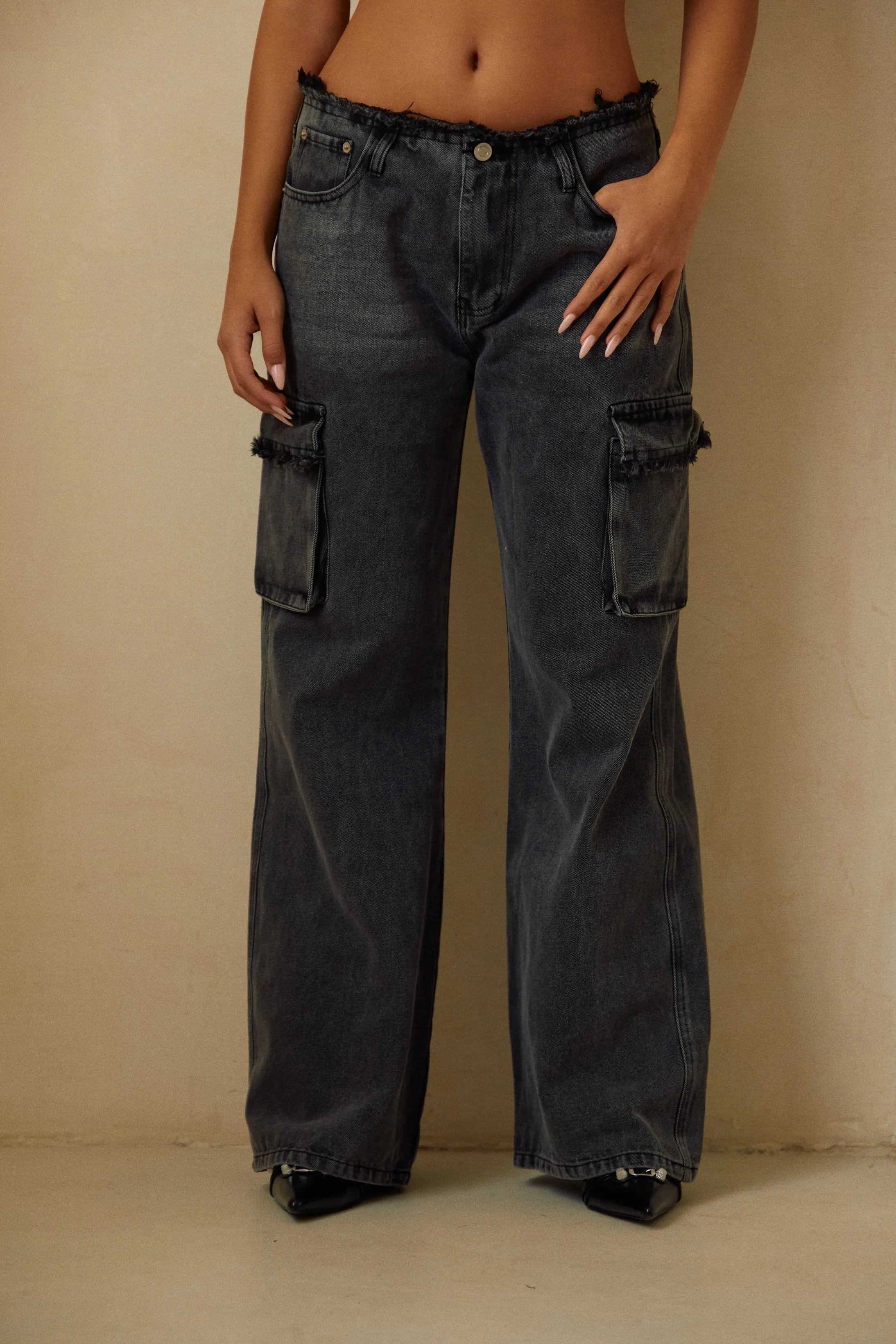 【na.e】ナエ Wide Loose Jeans Charcoal S 通常丈 Wide Loose Jeans _Deep Blue | Na.e