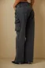 Shana Wide Leg Jean - Charcoal sold by Miss Lola