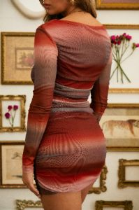 Aila Long Sleeve Mini Dress - Multi sold by Miss Lola