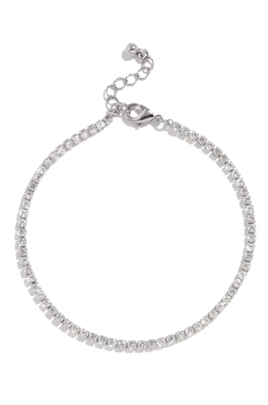 Aleah Anklet - Silver sold by Miss Lola