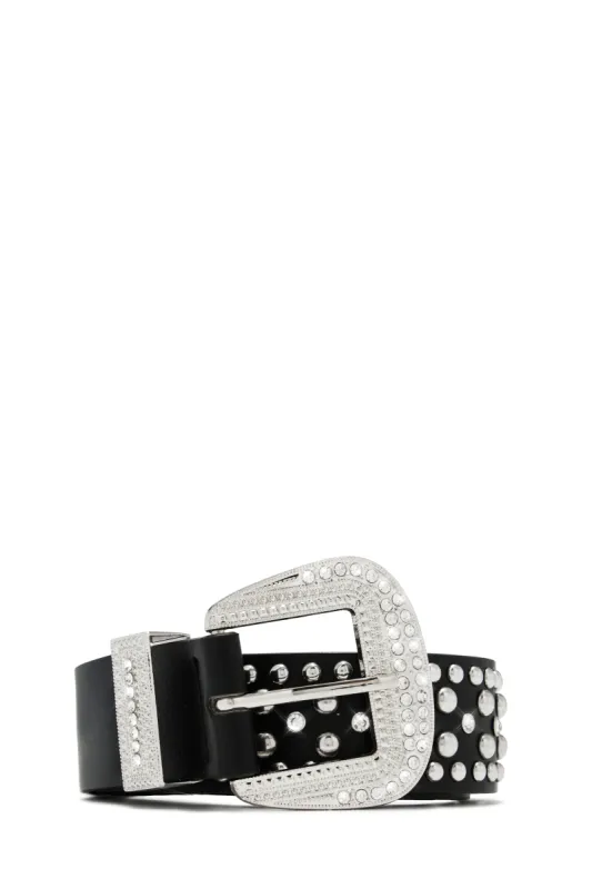 Emina Studded PU Belt - Black sold by Miss Lola