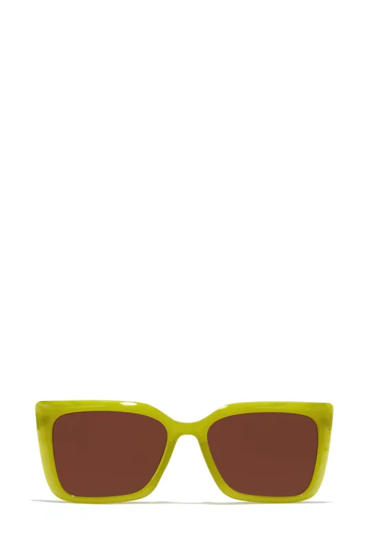 Leya Square Sunglasses - Green made by Miss Lola