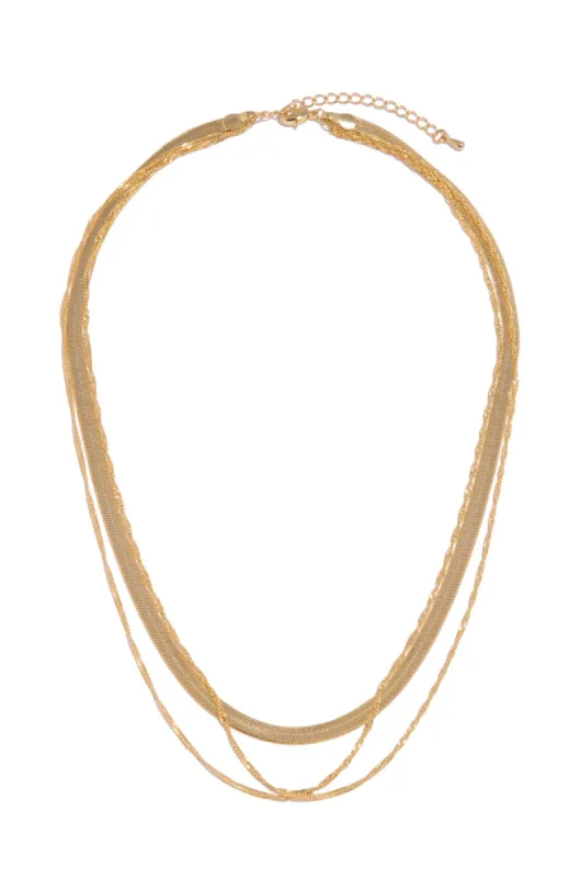 Natalia Layered Necklace - Gold sold by Miss Lola