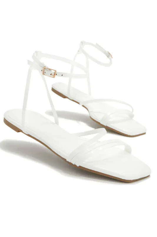 Paradise Oasis Ankle Strap Sandals - White sold by Miss Lola