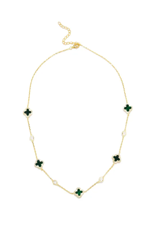 Golden Paradise Sterling Silver Necklace - Green sold by Miss Lola