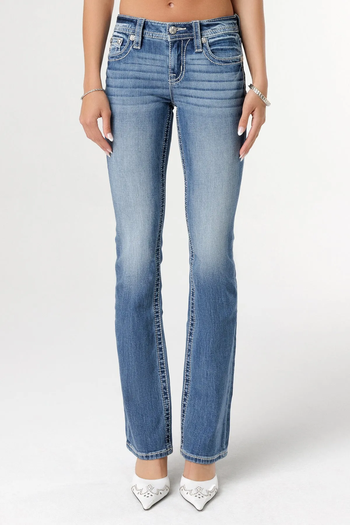 Neutral Blues Horseshoe Bootcut Jeans sold by Miss Me product image thumbnail 2