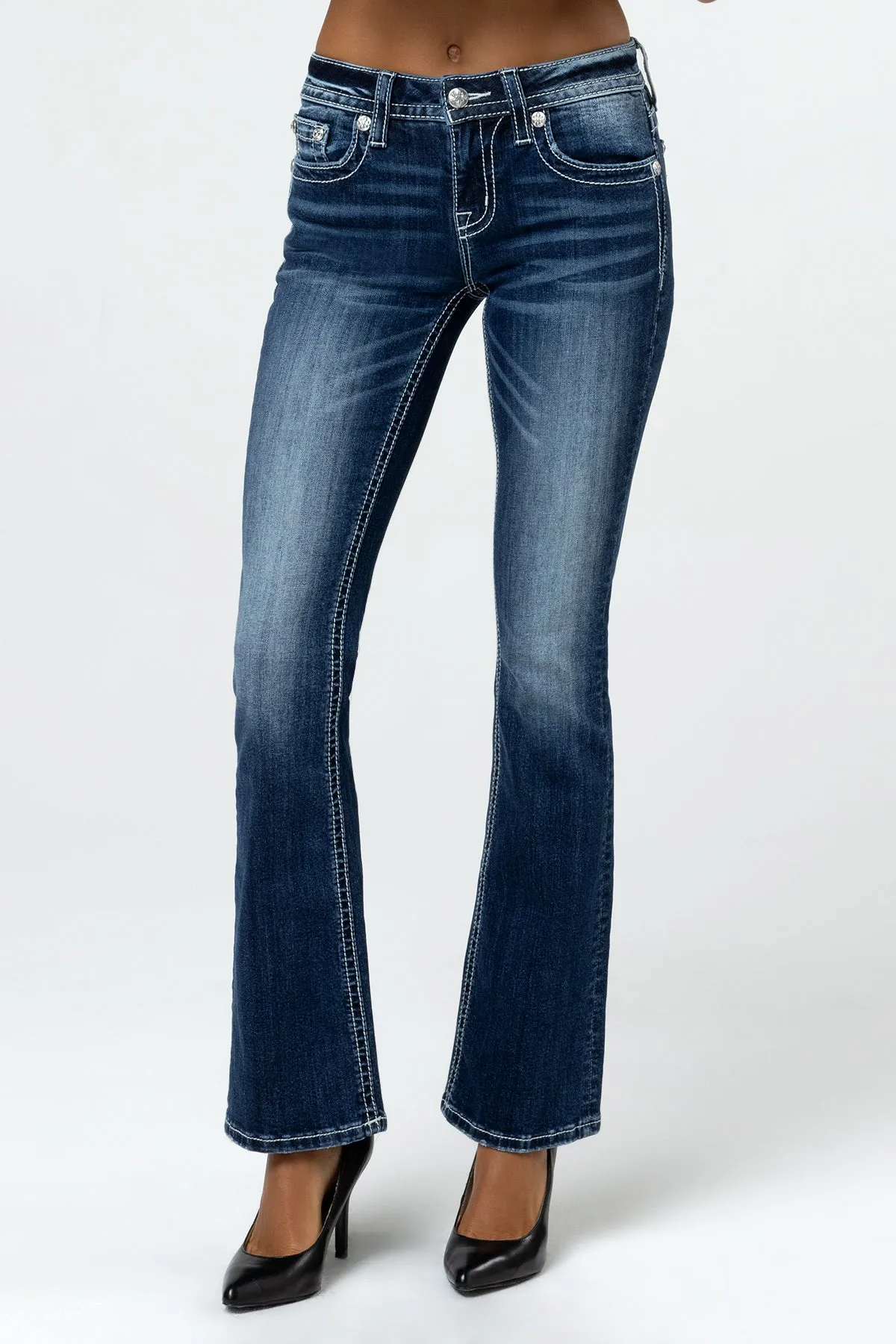 Raised Silver Wings Bootcut Jeans sold by Miss Me product image thumbnail 5
