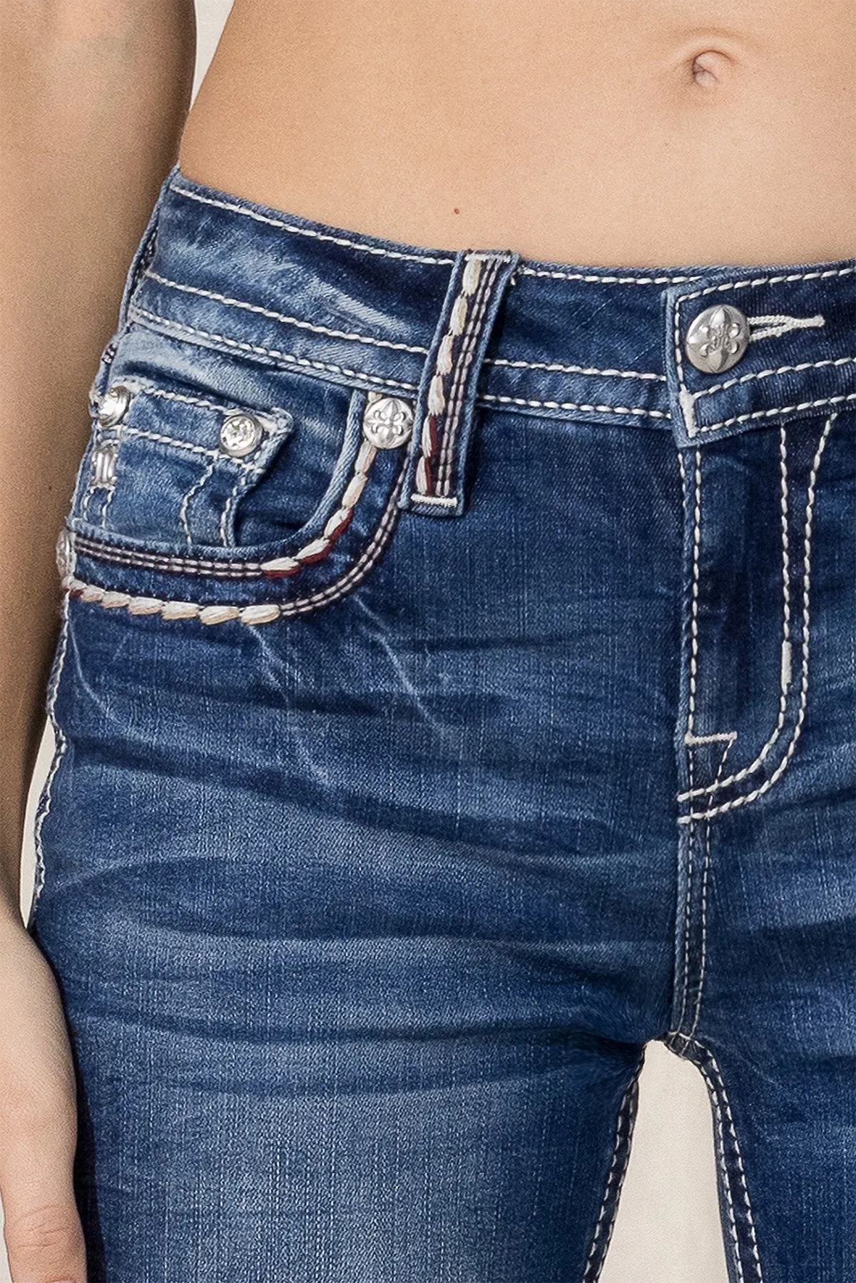 Broken Saddle Stitch Bootcut Jeans sold by Miss Me product image thumbnail 5