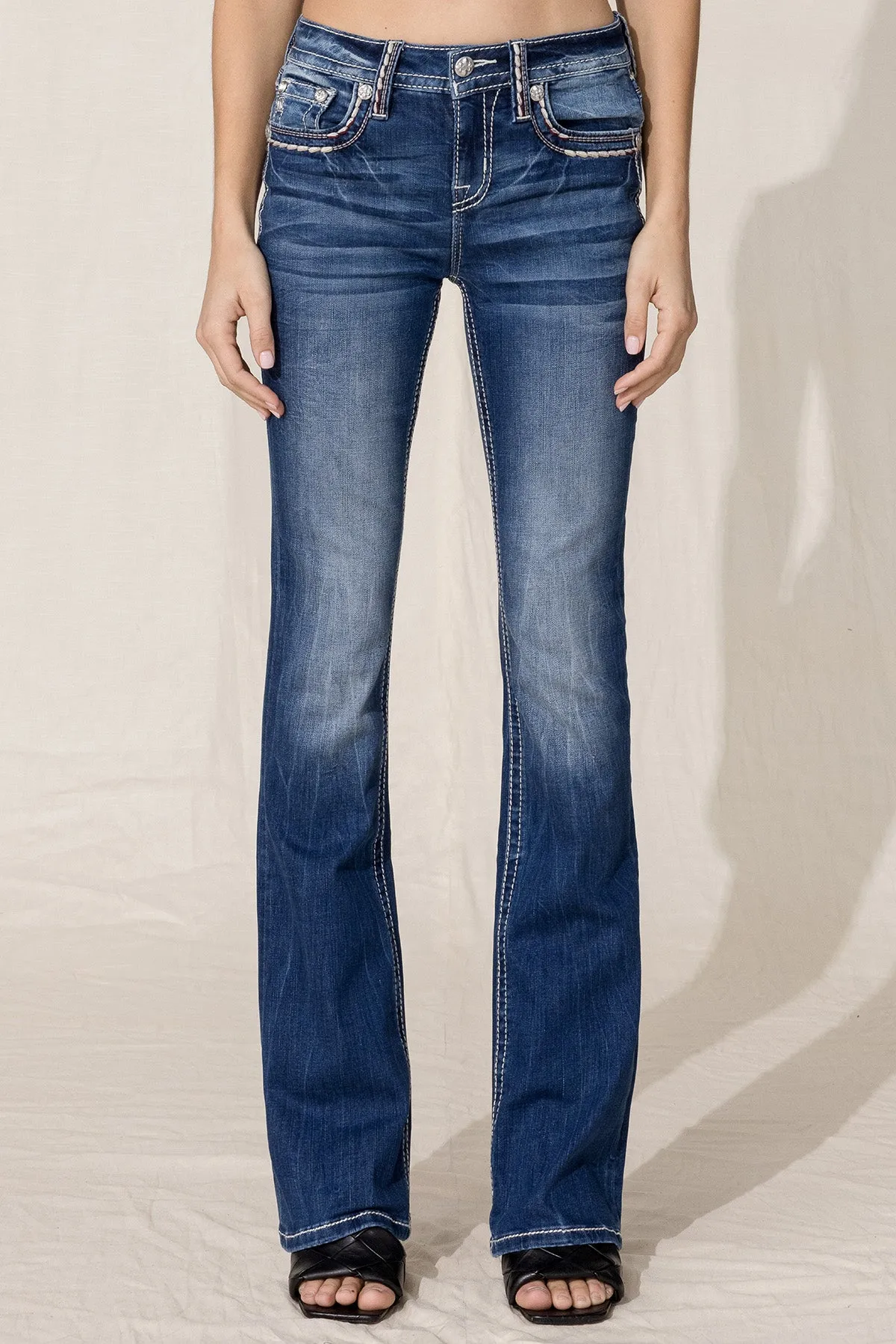 Broken Saddle Stitch Bootcut Jeans sold by Miss Me product image thumbnail 2