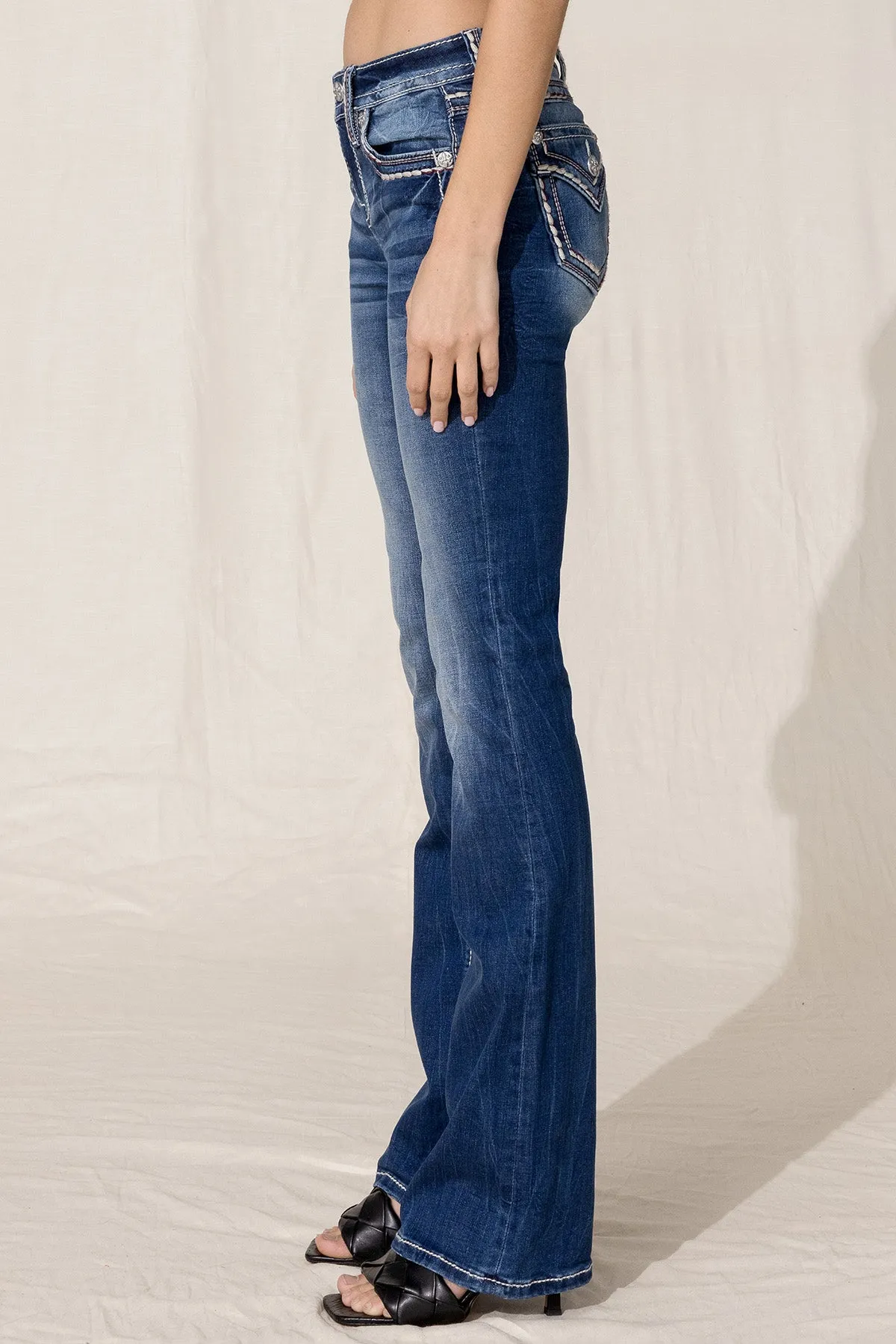 Broken Saddle Stitch Bootcut Jeans sold by Miss Me product image thumbnail 3