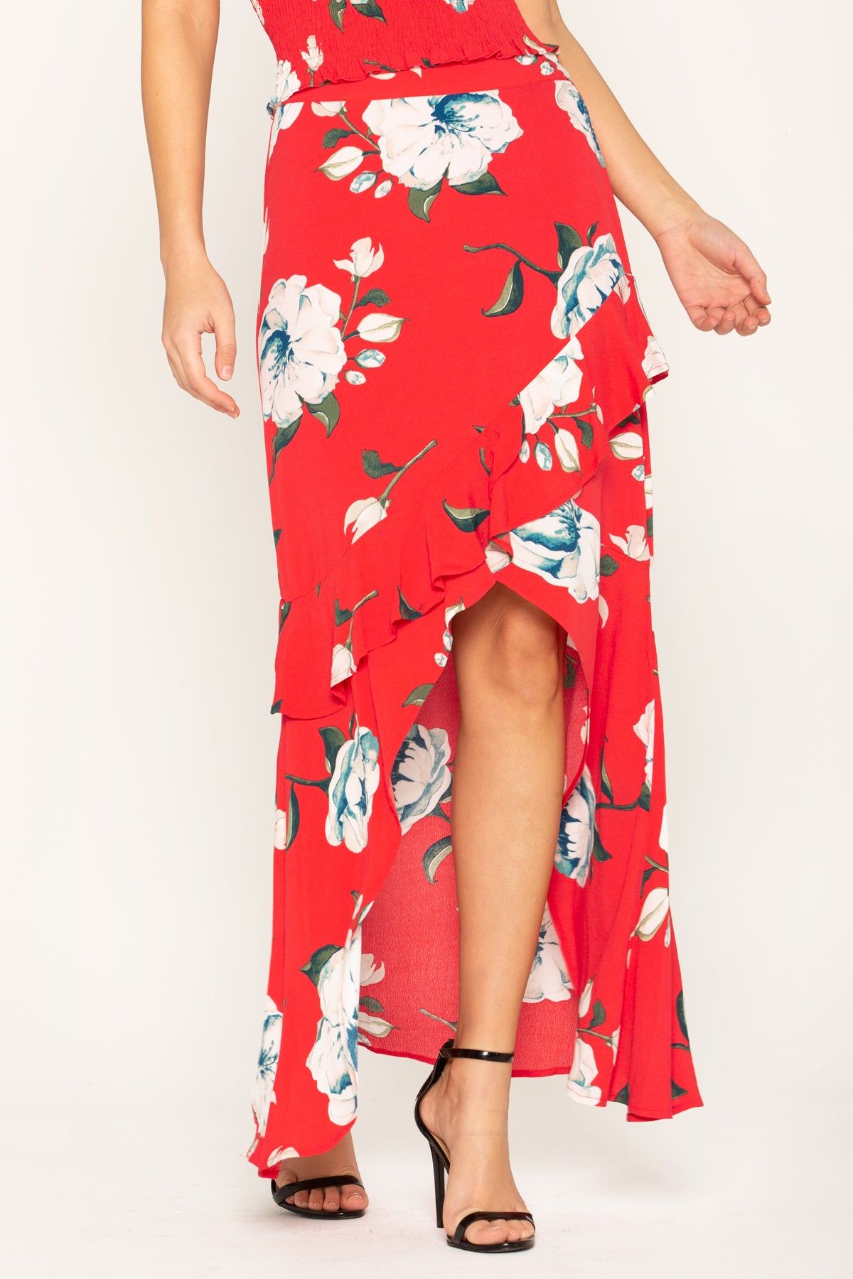 Floral Stunner High Low Skirt sold by Miss Me