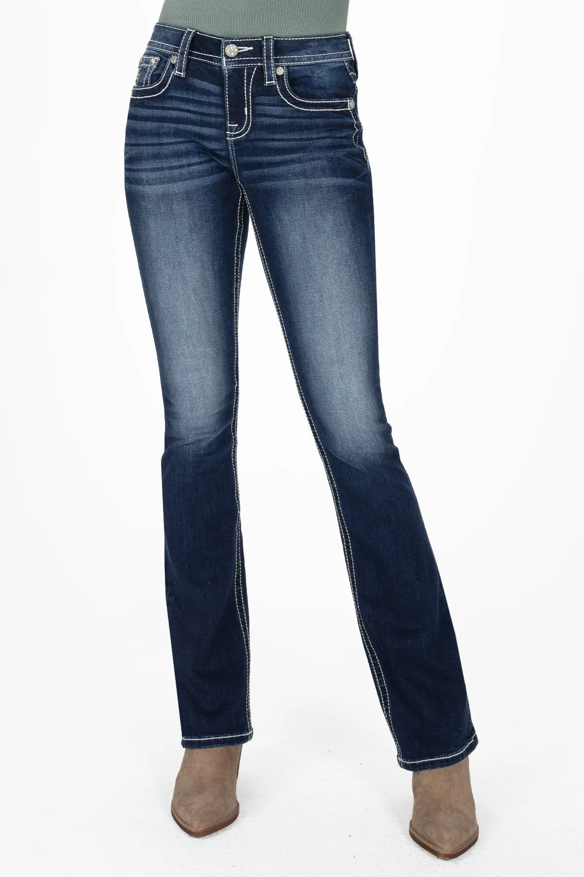Rope & Boots Bootcut Jeans sold by Miss Me product image thumbnail 2