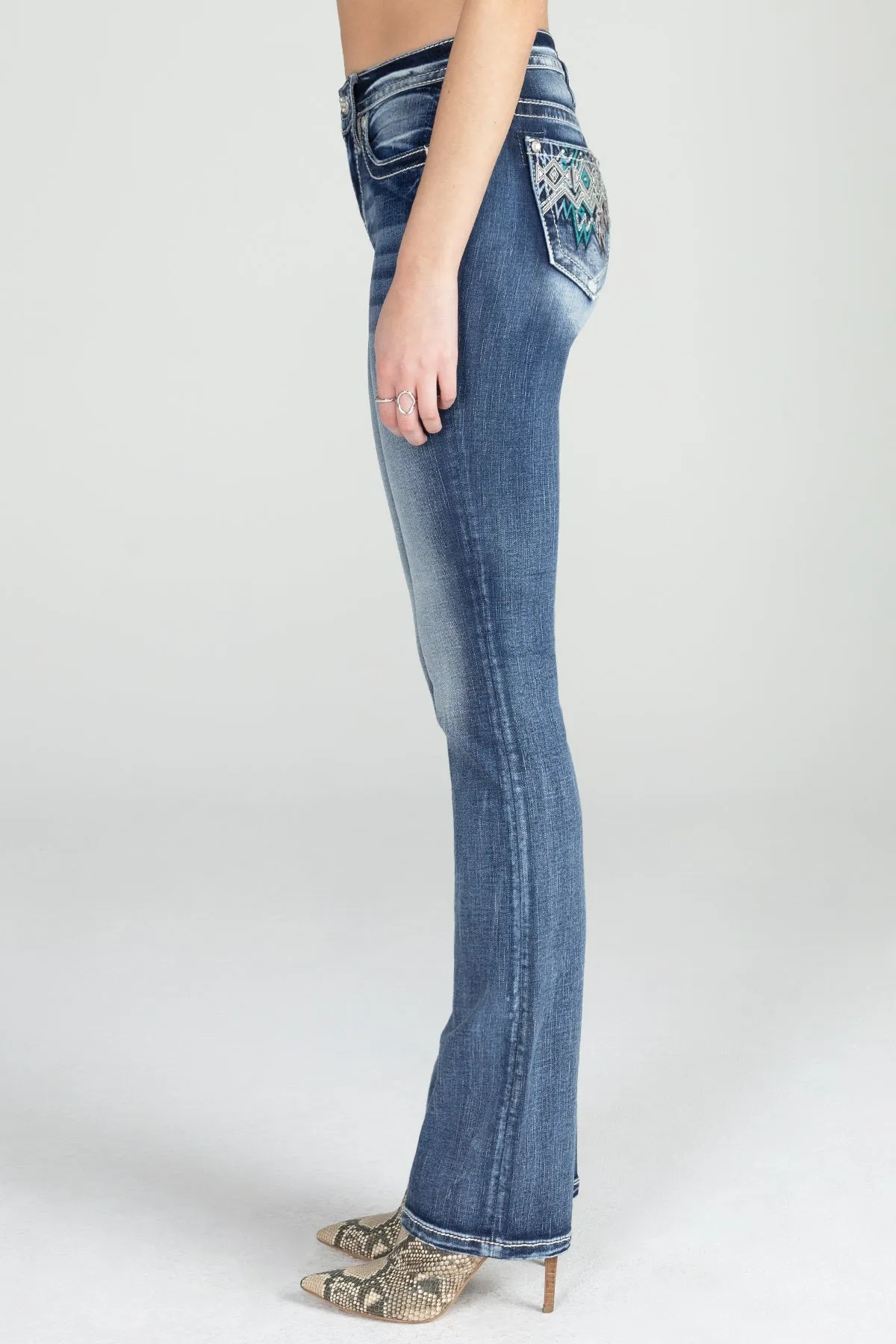 Zig Zag Bootcut Denim sold by Miss Me product image thumbnail 3