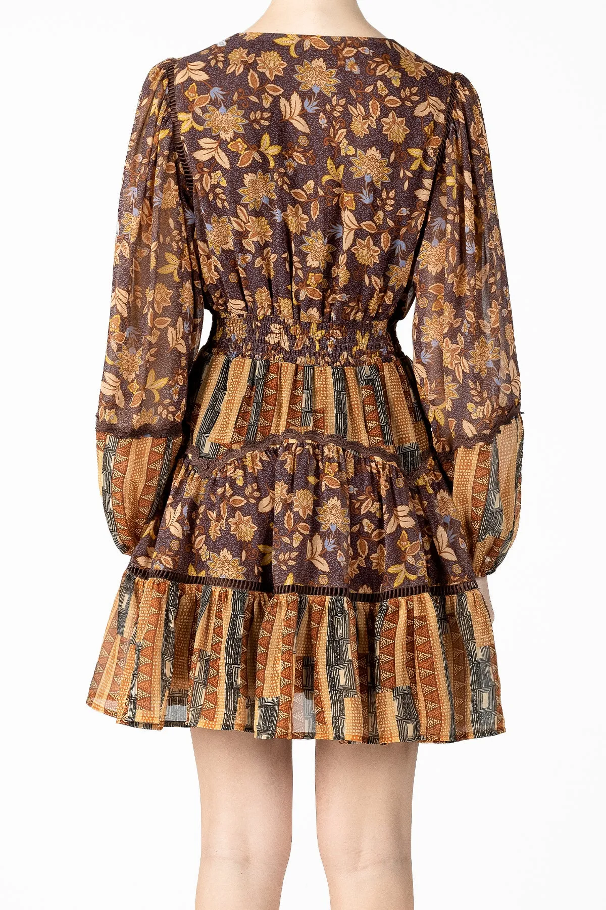 Mixed Floral Pattern Mini Dress sold by Miss Me product image thumbnail 2