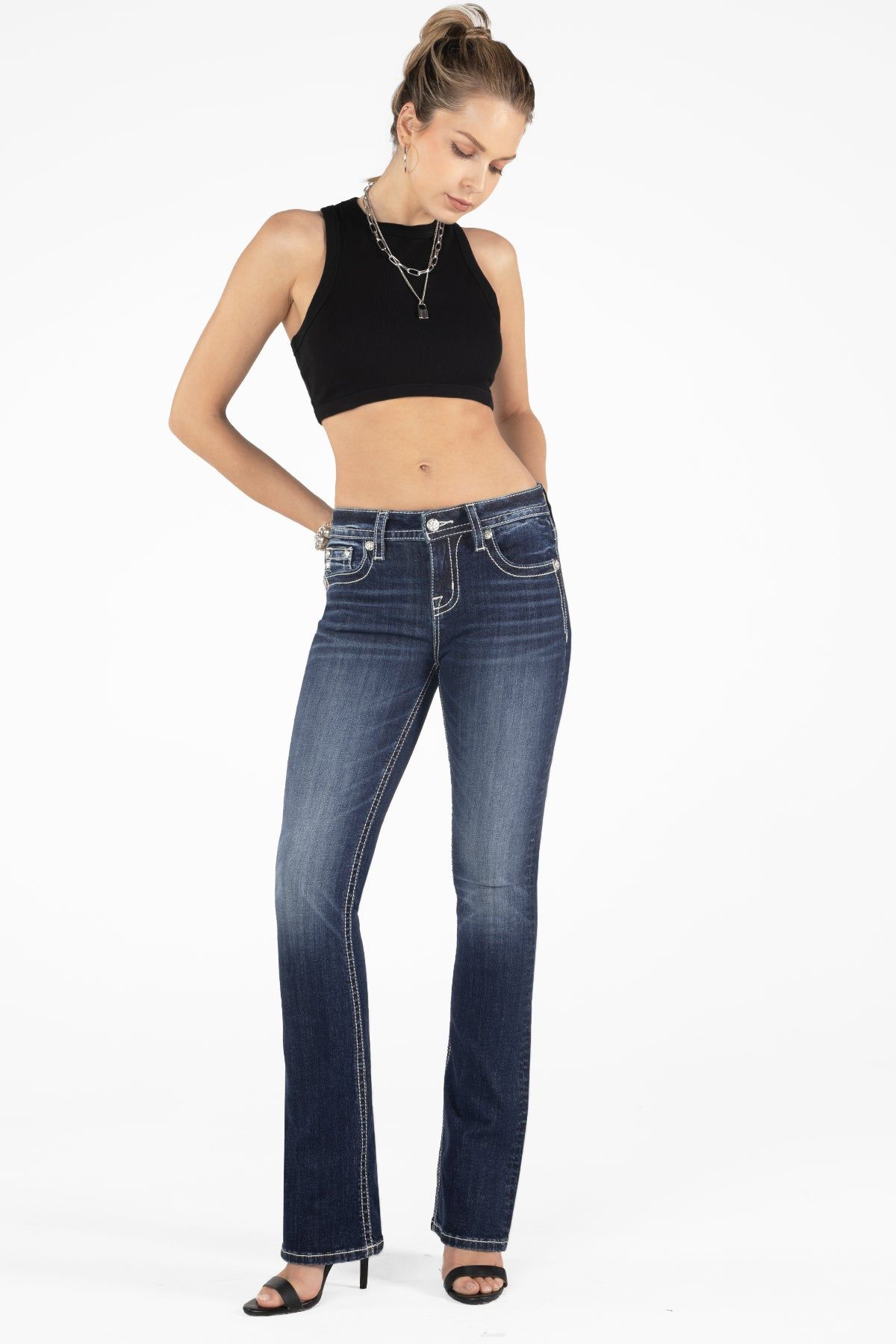 Aztec Yoke Bootcut Jeans sold by Miss Me product image thumbnail 2