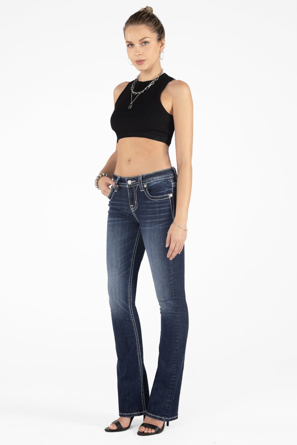 Aztec Yoke Bootcut Jeans sold by Miss Me product image thumbnail 3