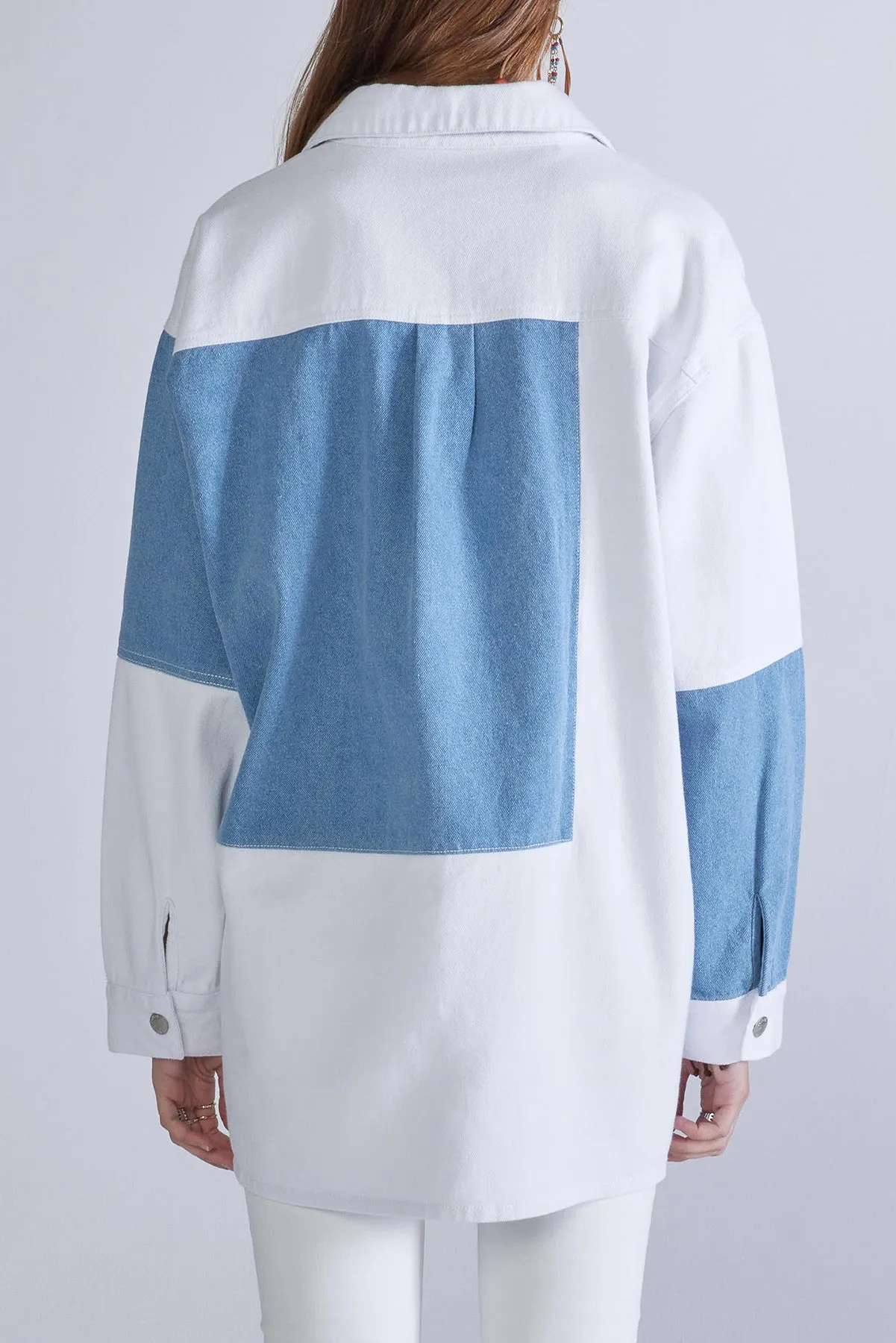 Oversized Denim Jacket sold by Miss Me product image thumbnail 4