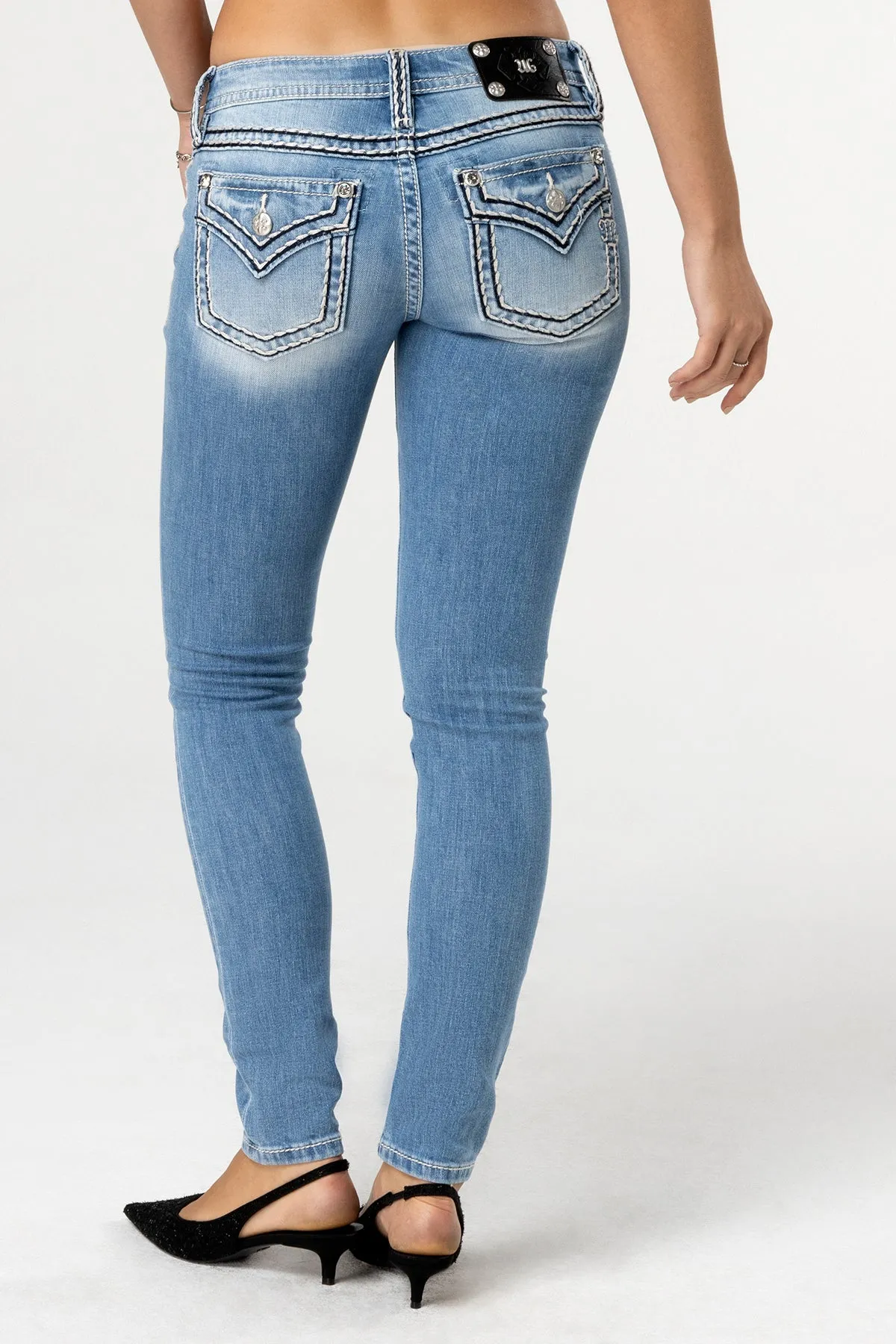 Cleo Stitched Light Skinny Jeans sold by Miss Me product image thumbnail 4