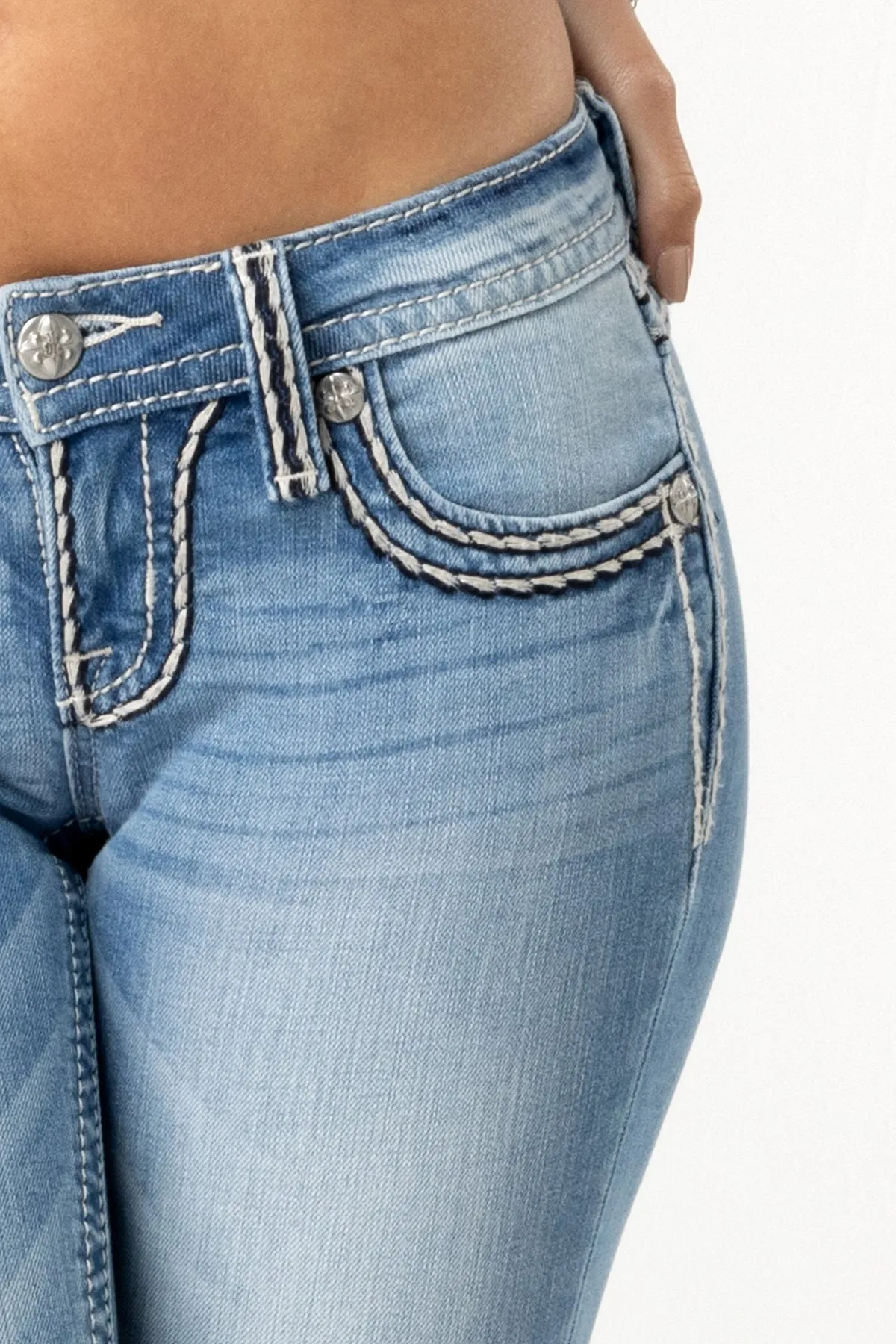 Cleo Stitched Light Skinny Jeans sold by Miss Me product image thumbnail 3