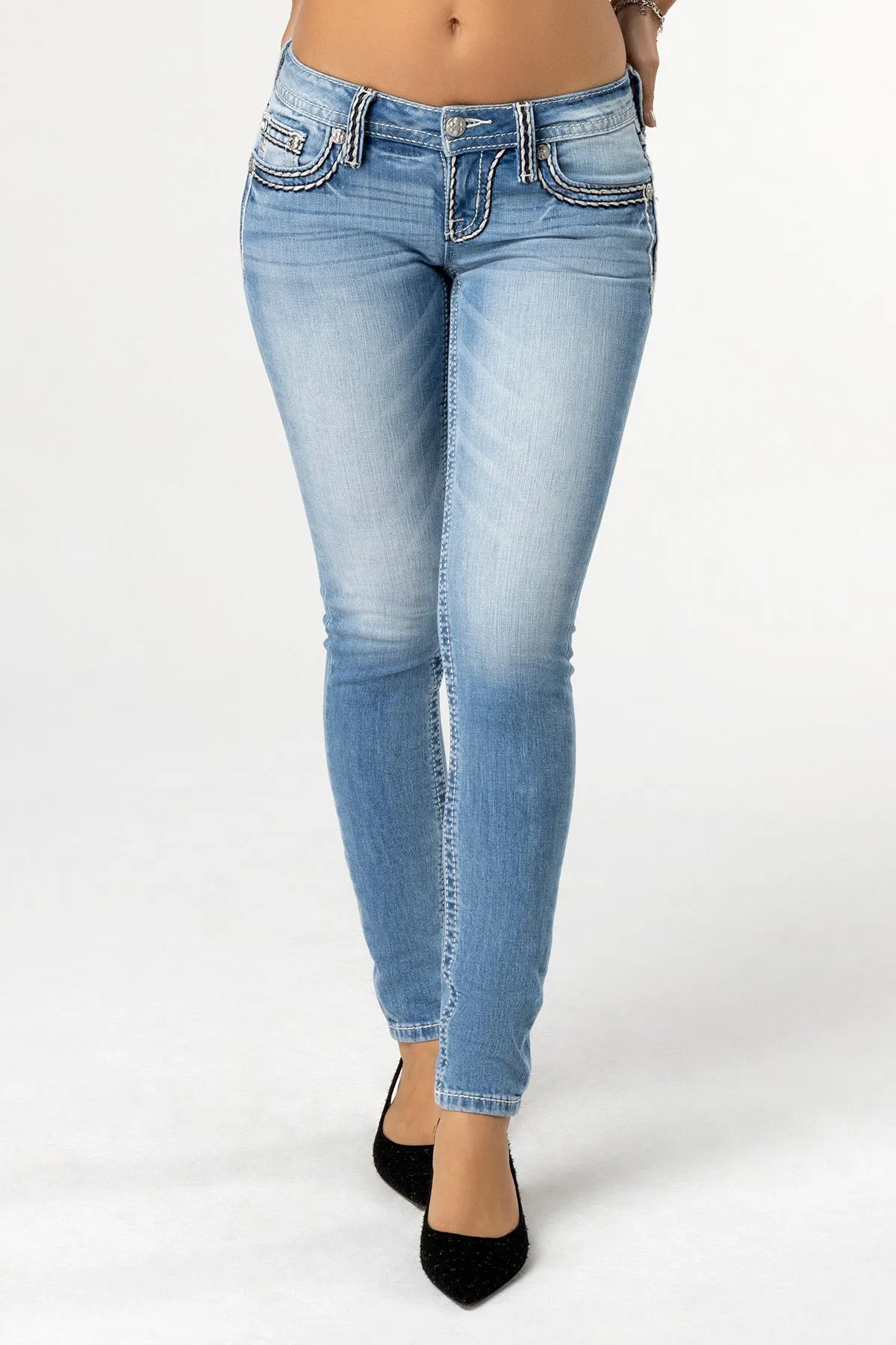 Cleo Stitched Light Skinny Jeans sold by Miss Me product image thumbnail 5
