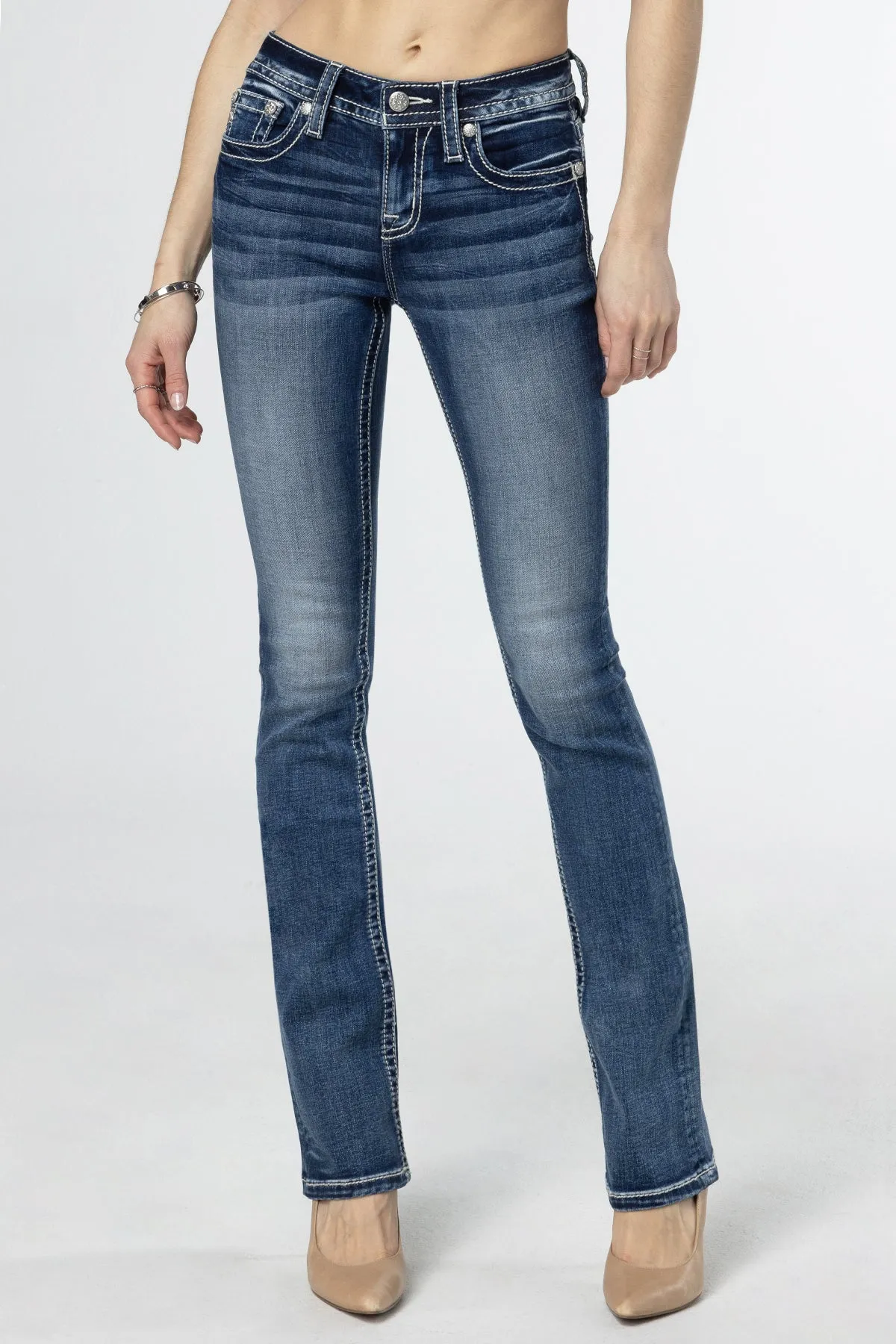 Floral Feathers Bootcut Jeans sold by Miss Me product image thumbnail 2