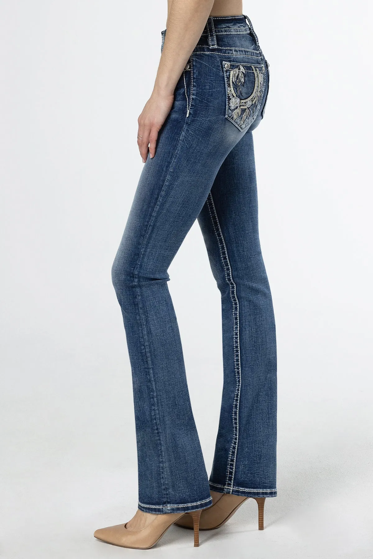 Floral Feathers Bootcut Jeans sold by Miss Me product image thumbnail 3
