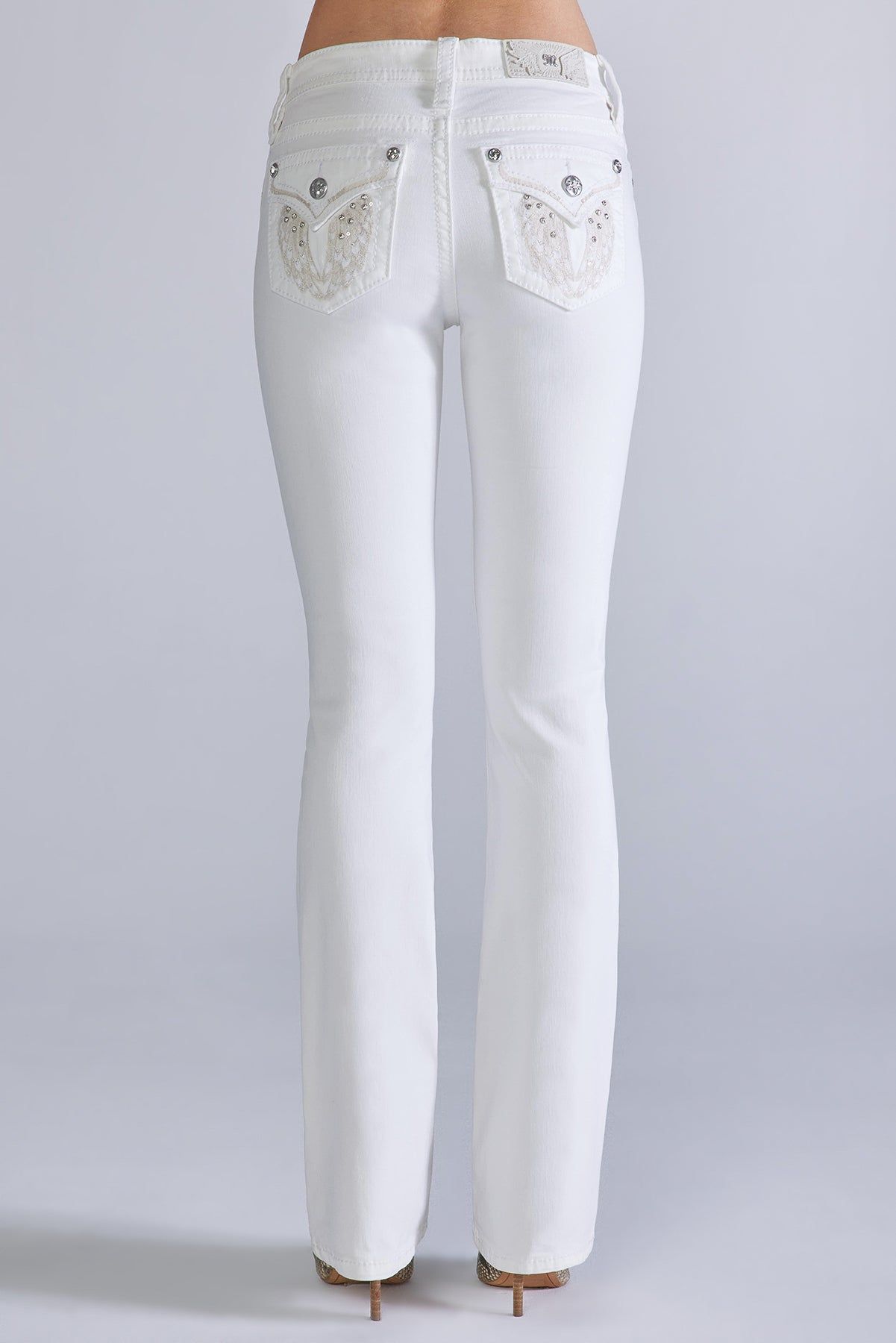 Crystal Wing Bootcut Jeans sold by Miss Me