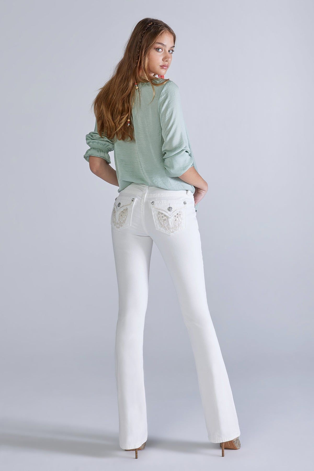Crystal Wing Bootcut Jeans sold by Miss Me product image thumbnail 6