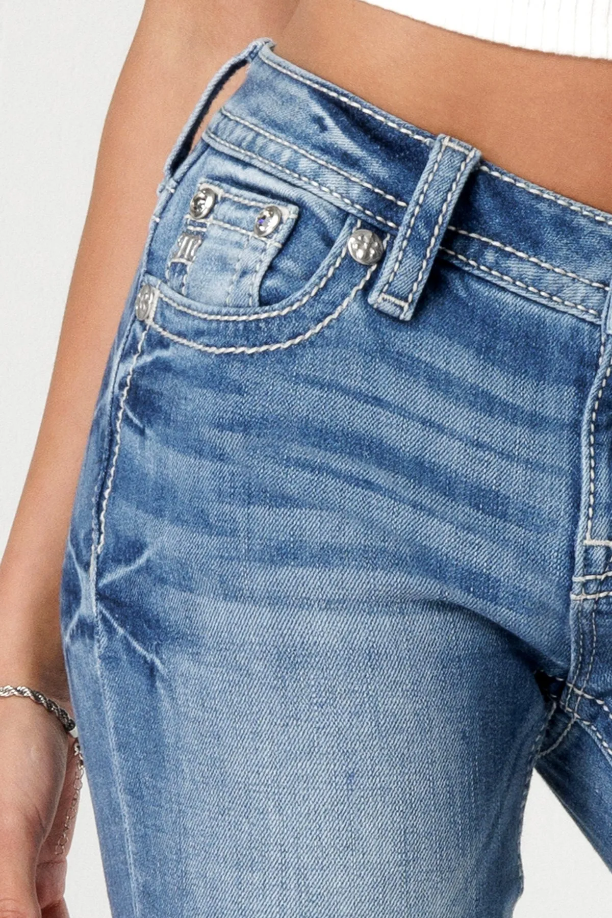 Stitched to Topaz Bootcut Jeans sold by Miss Me product image thumbnail 4