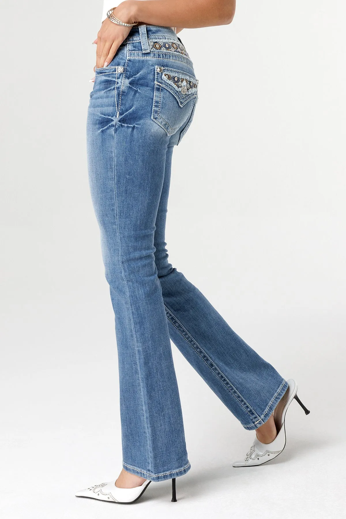 Stitched to Topaz Bootcut Jeans sold by Miss Me product image thumbnail 3