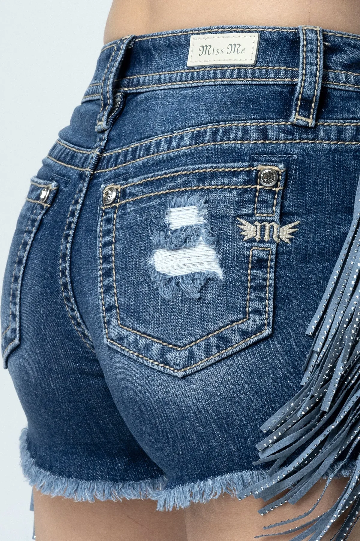 Shining Fringe Shorts sold by Miss Me product image thumbnail 4