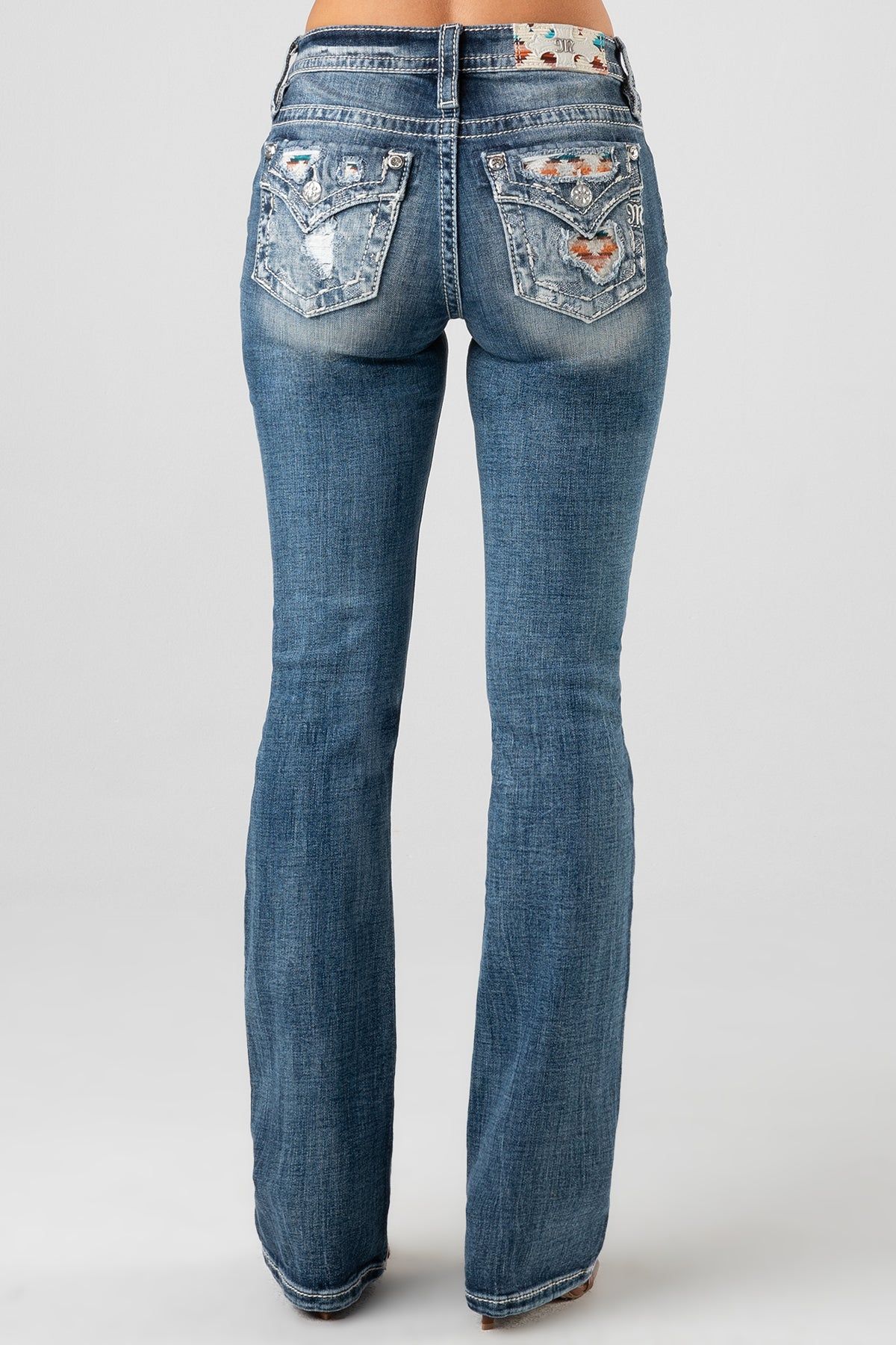 Torn Aztec Bootcut Jeans sold by Miss Me