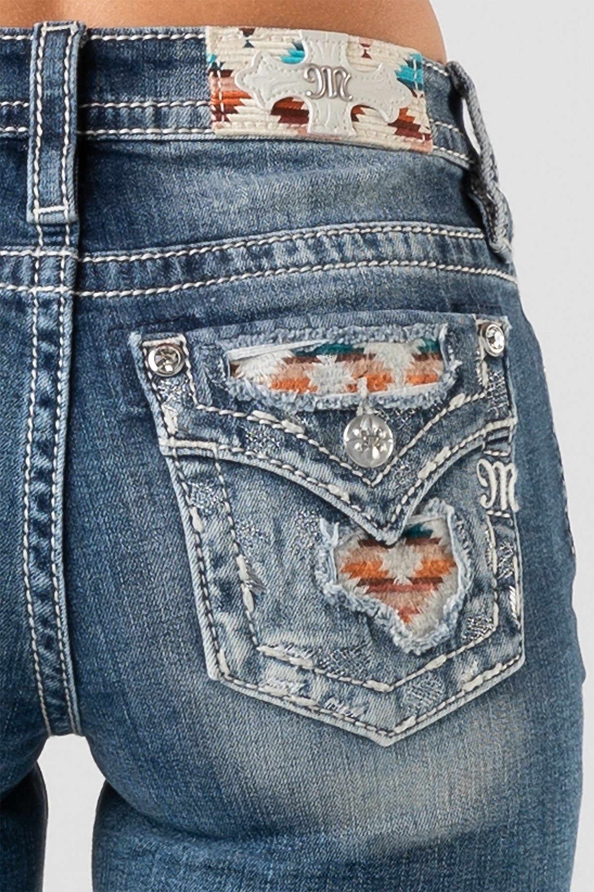 Torn Aztec Bootcut Jeans sold by Miss Me product image thumbnail 4