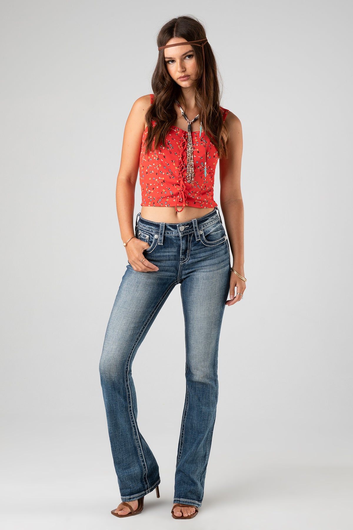 Torn Aztec Bootcut Jeans sold by Miss Me product image thumbnail 6