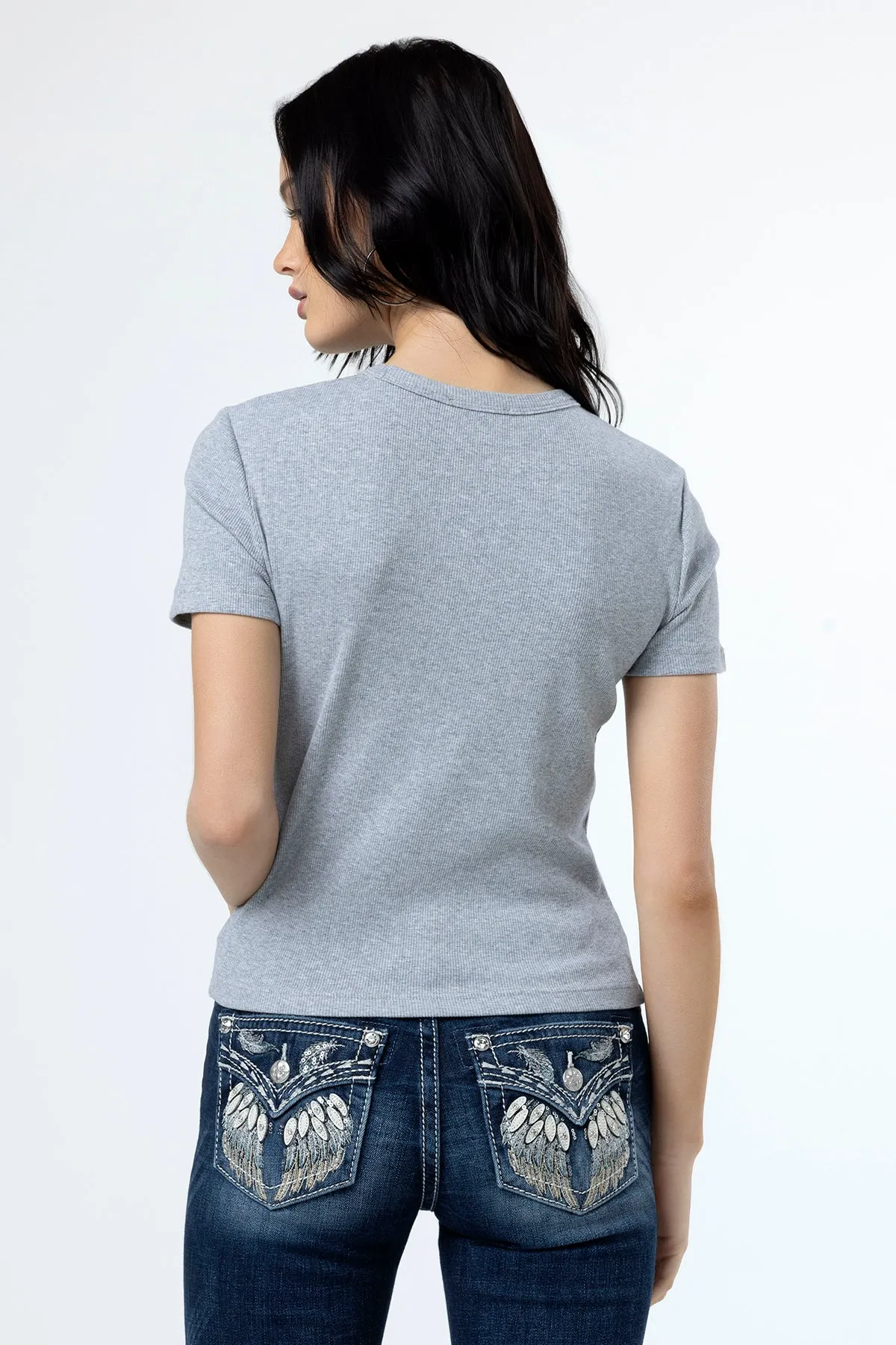 Everyday Longline Tee sold by Miss Me product image thumbnail 4