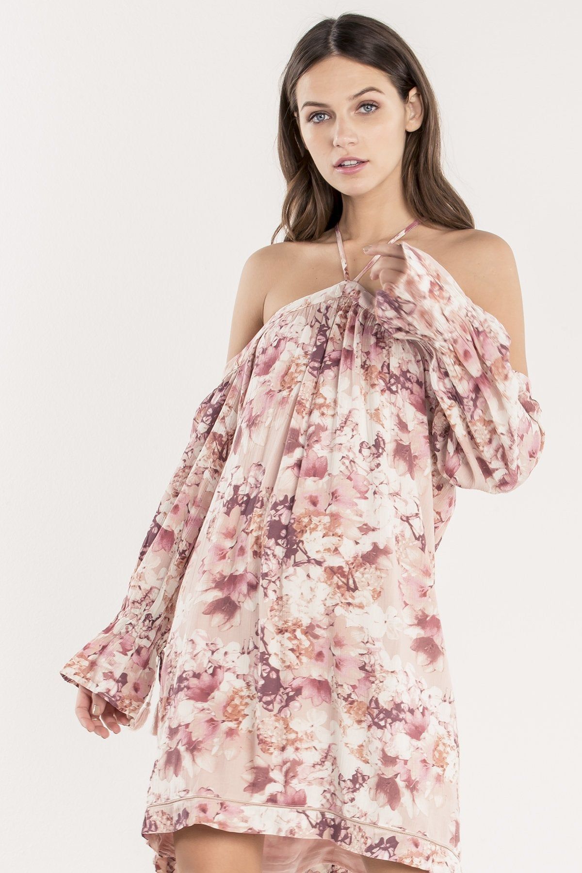 Prized Possession Halter Off The Shoulder Dress sold by Miss Me