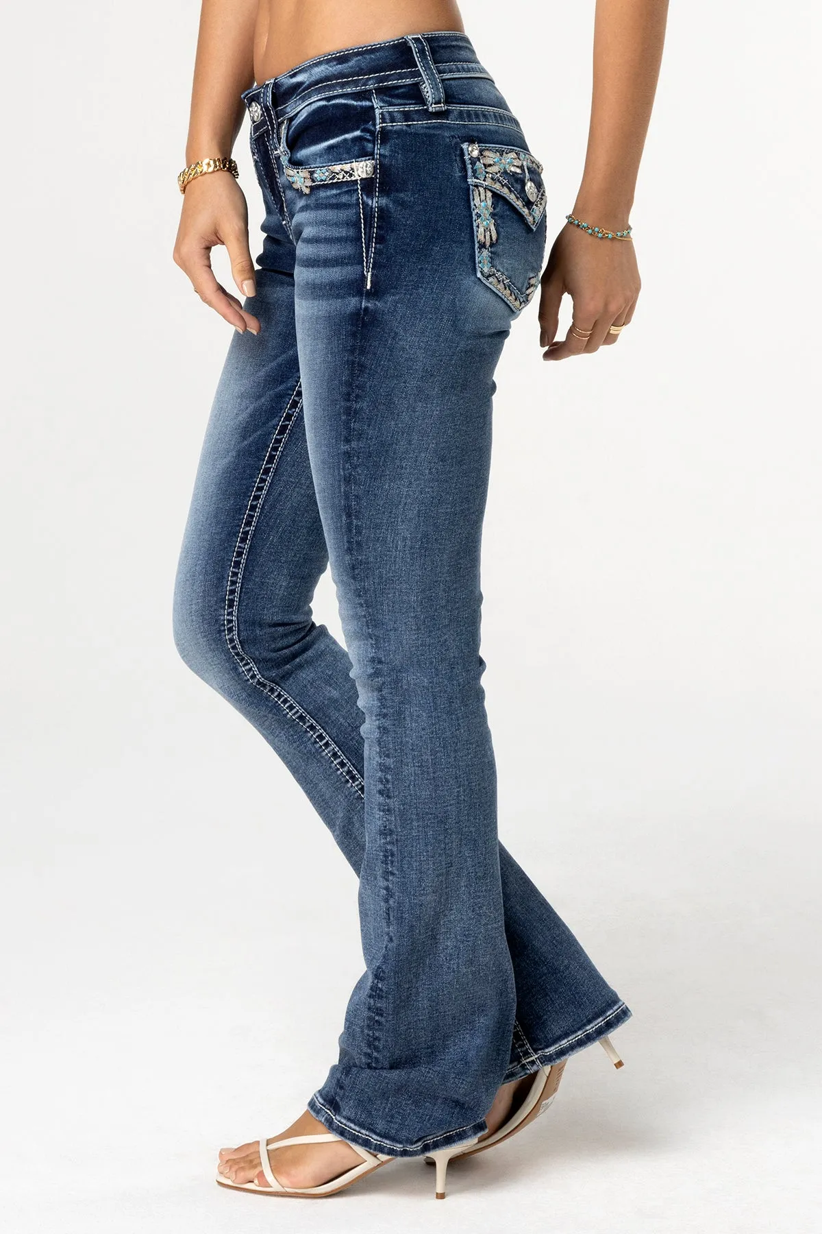 Aqua Topaz Bootcut Jeans sold by Miss Me product image thumbnail 3