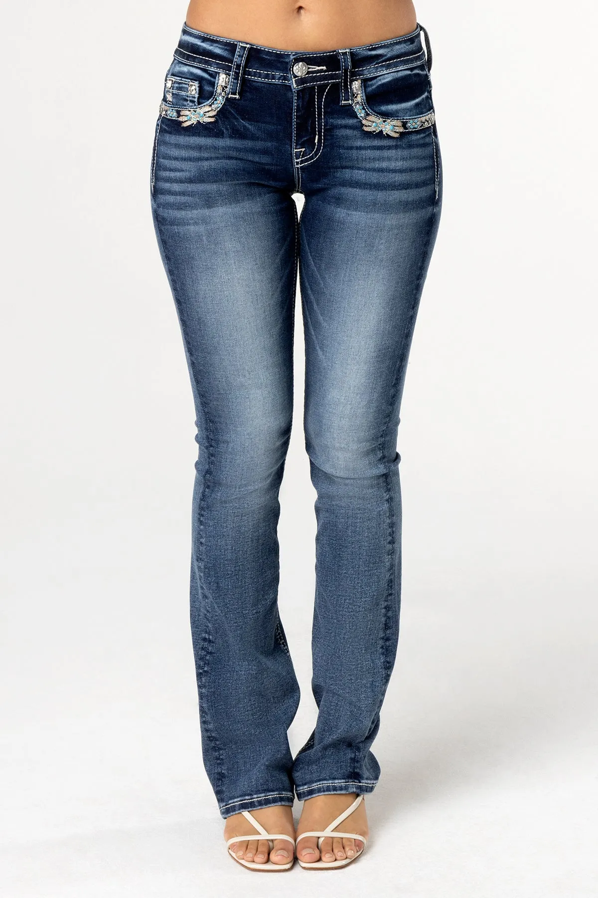 Aqua Topaz Bootcut Jeans sold by Miss Me product image thumbnail 2
