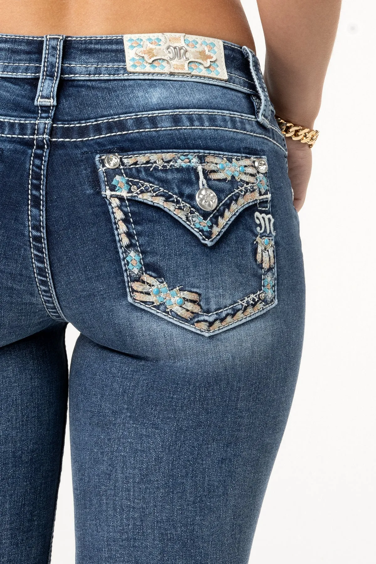 Aqua Topaz Bootcut Jeans sold by Miss Me