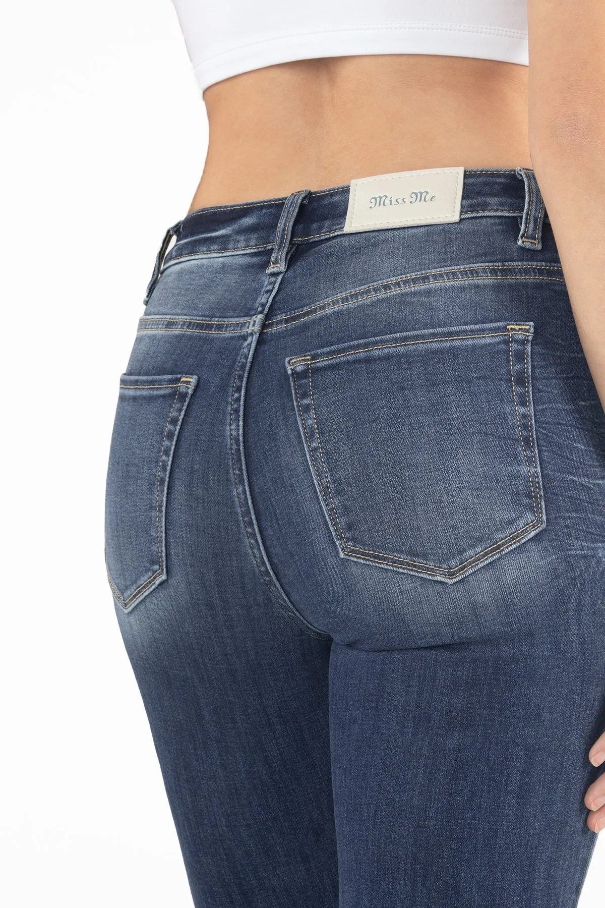 Paisley Front Slit Bootcut Jeans sold by Miss Me product image thumbnail 5