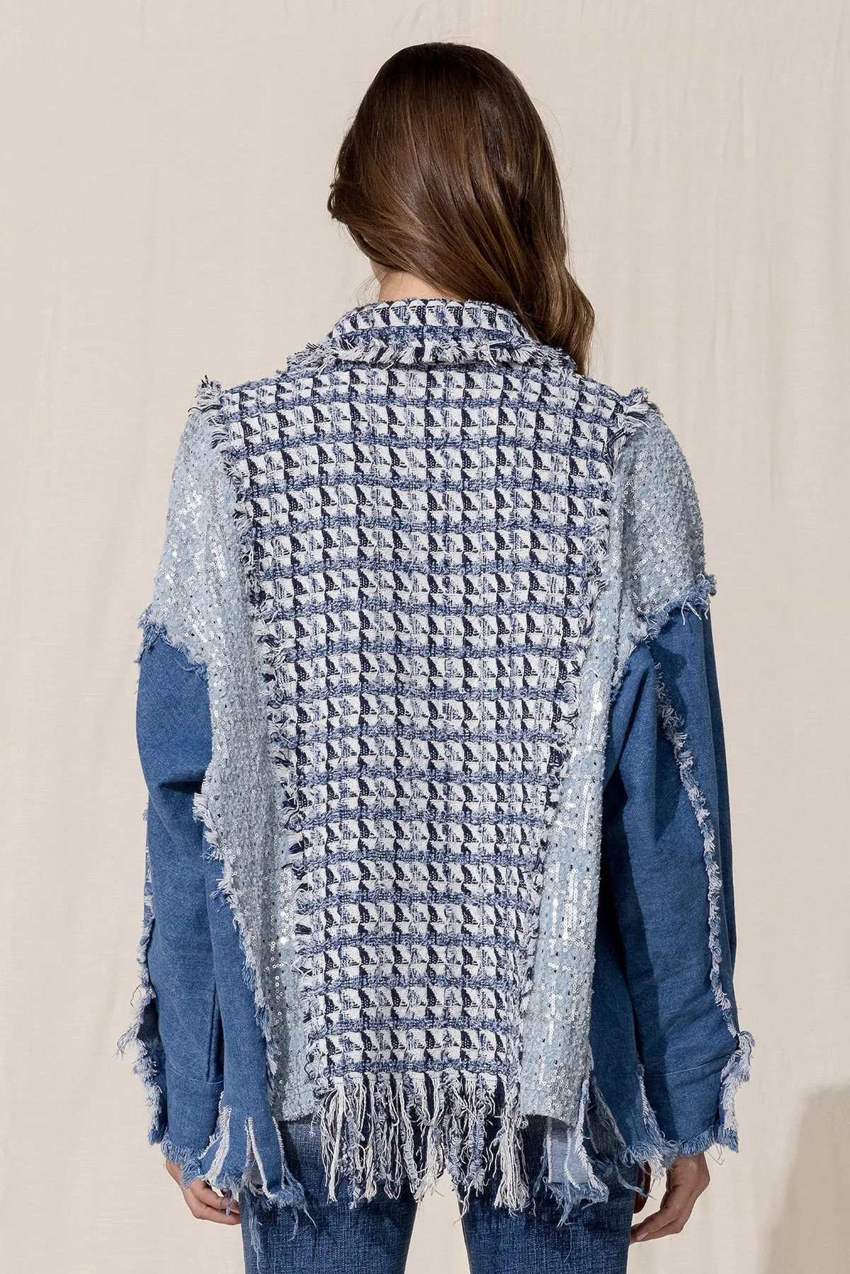 Tweed Button Down Jacket sold by Miss Me product image thumbnail 2